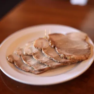 a plate of food on a table