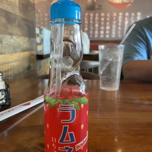 Japanese strawberry soda