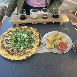 Bacon and Pesto Pizza