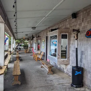 Outdoor patio for eating