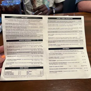 the menu