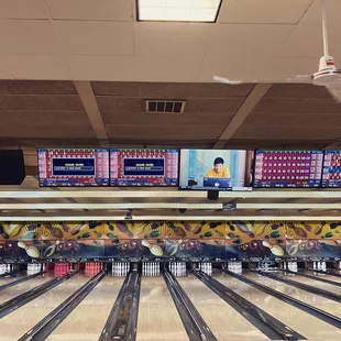 a bowling alley