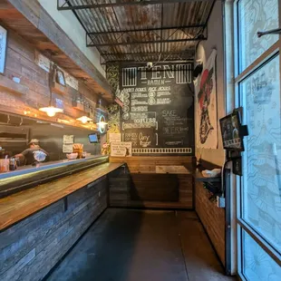 interior, sushi and sashimi