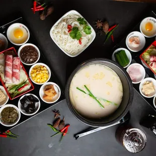a variety of dishes