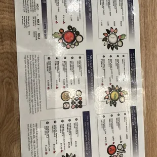 ramen and noodles, menu