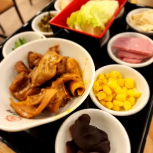 Condiments for the noodles