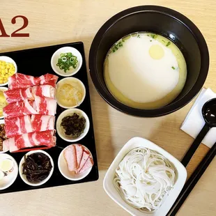 Signature Rice Noodle Soup with Thiny Sliced Beef