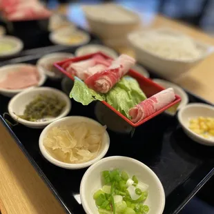 a variety of ingredients