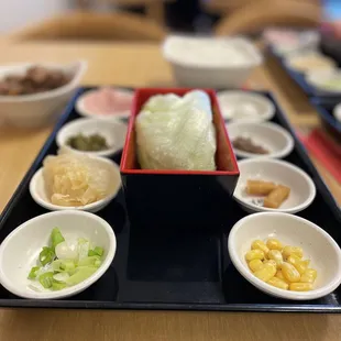 a variety of dishes