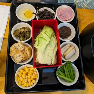 Hot pot style soup ingredients