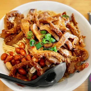 Dry Rice Noodle with Beef Tripe