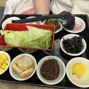 Rice noodle soup toppings