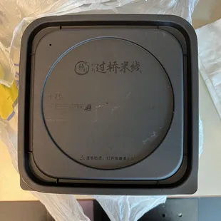 the lid of the box