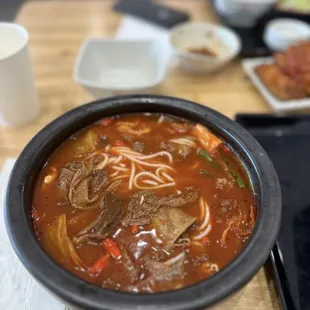 Tomato brisket soup w/ everything added in
