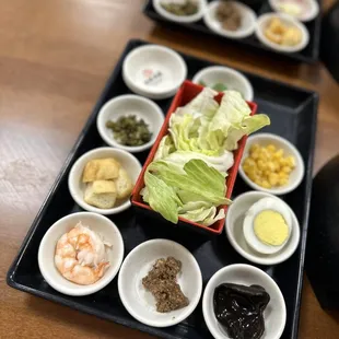 a variety of ingredients