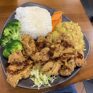 Pork Katsudon with Curry Plate