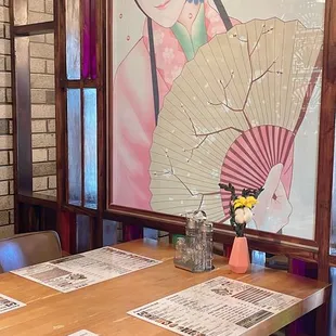interior, sushi and sashimi