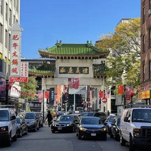 a busy city street