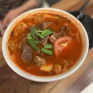 T4. Tomato Beef Stew Rice Noodle Soup
