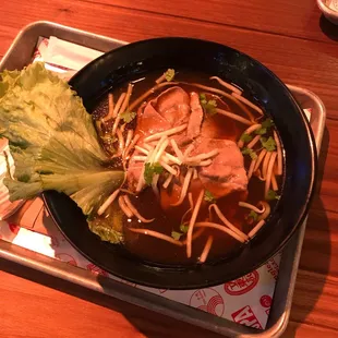 Rare beef noodle soup $13