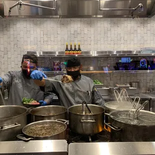 Generous portions of meat