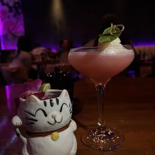 drink, sushi and sashimi