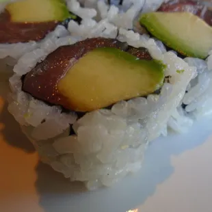 Tuna avocado roll.