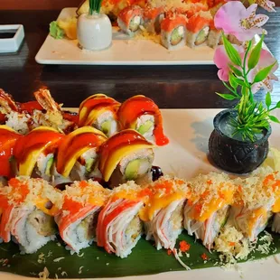 sashimi, sushi, sushi and sashimi, food