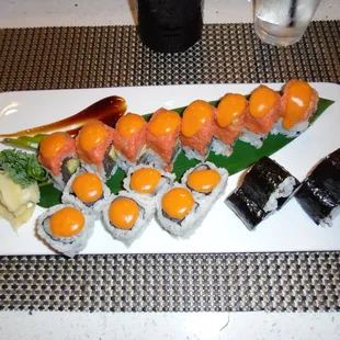My selection of 3 styles of tuna based sushi rolls.