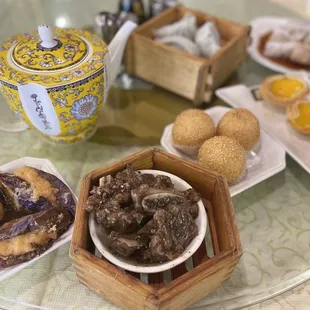 a variety of food items