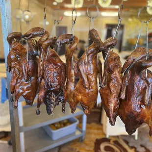 Roasted ducks