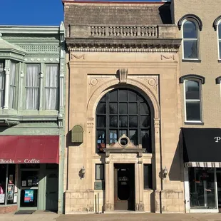 the facade of a building