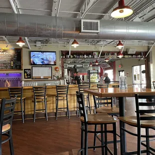 a view of the bar area