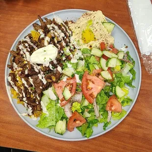 Lamb shawarma platter