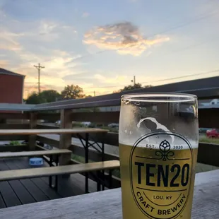 Beer and a sunset-perfect evening