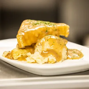 a plate of food on a table