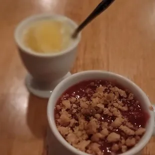 a bowl of soup and a bowl of soup