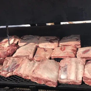 Beef Ribs getting ready to smoke!
