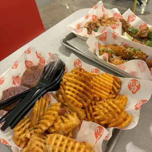 waffles, food