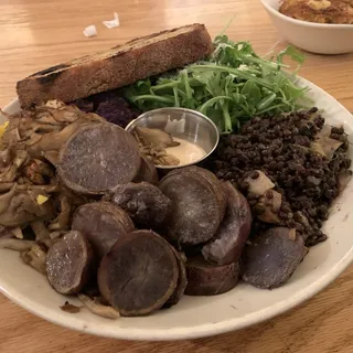 longevity bowl with roasted maitaike mushroom