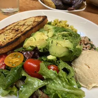 happier vegan with baked falafel