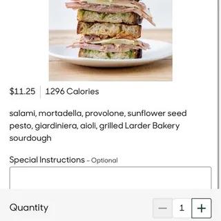 salami & provolone sandwich