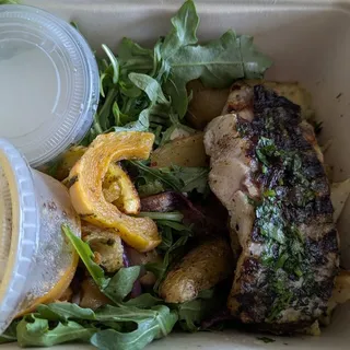 grilled sea bass bowl