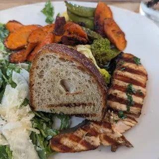 grilled salmon plate