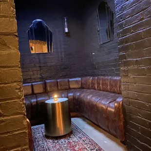 This is some kind of unique private setting area that probably sits 6 to 8 people. It is much darker than the picture displays.