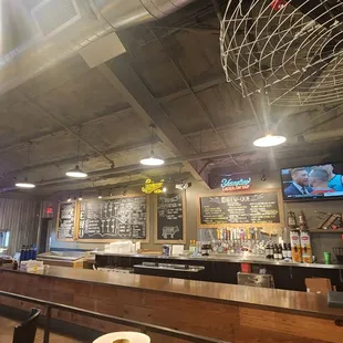 Inside cashier area