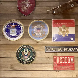 As a vet, really appreciate all of the military accoutrements displayed throughout the place.