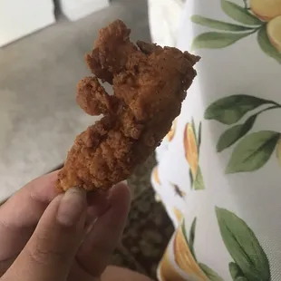 Smaller tenders compared to Raising Canes