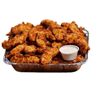 a tray of chicken nuggies