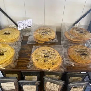 a variety of cookies on display